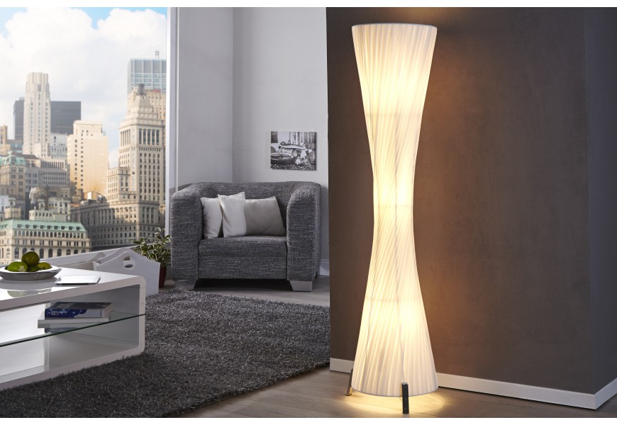 Luxusná moderná stojaca lampa Helix L 160cm biela
