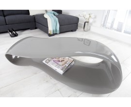 Dizajnový konferenčný stolík Stream 110 cm sivý