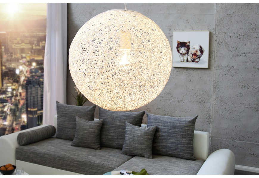 Modern&aacute; a elegantn&aacute; z&aacute;vesn&aacute; lampa Cocoon M white