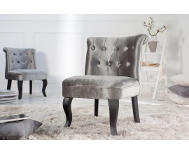 Štýlové retro kreslo Boutique strieborné
