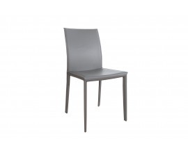 Štýlová stolička Milano v šedej koži