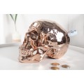 Extravagantn&aacute; jedinečn&aacute; dekoračn&aacute; pokladniča Lebky 20cm meďen&aacute;