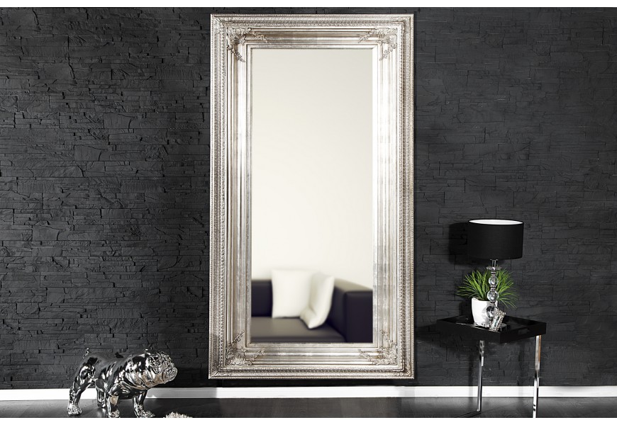 Luxusné zrkadlo Renaissance strieborné 180cm