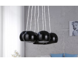 Dizajnové štýlové závesné svietidlo Black Pearls čierne