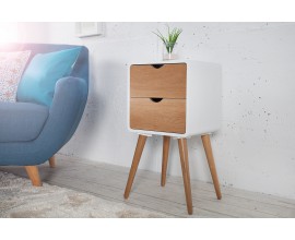 Dizajnový štýlový príručný stolík Scandinavia biely