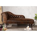 Luxusná leňoška Chesterfield Brown Antik Look