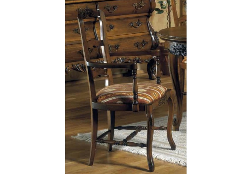 Luxusná rustikálna jedálenská stolička Nuevas formas s čalúnením
