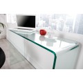 Moderný sklenený písací stôl Ghost 100cm