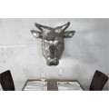 Jedinečný hliníkový odliatok hlavy býka 65cm