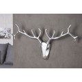 Extravagantná moderná dekoračná jelenia hlava 90cm strieborná