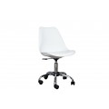 Moderná dizajnová kancelárska stolička Scandinavia biela