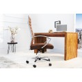 Moderná kancelárska stolička Big Deal v hnedej antickej farbe s kovovou konštrukciou a nastaviteľnou výškou 107-117cm