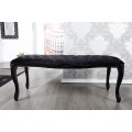 &Scaron;t&yacute;lov&aacute; retro lavice Glamour 115cm čierna