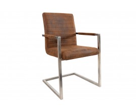 Moderná štýlová konzolová jedálenská stolička Imperial hnedá