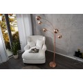 Dizajnová jedinečná stojaca lampa Five Lights medená