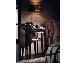 Luxusný telefónny stolík Luis Philippe z dreva v koloniálnom štýle s poličkou