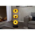 Moderná dizajnová stojaca lampa Studio čierno-zlatá 130cm