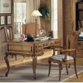 Luxusný rustikálny písací stôl Nuevas formas so zásuvkami a ornamentálnym vyrezávaním