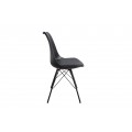 Dizajnová moderná jedálenská stolička Scandinavia čierna