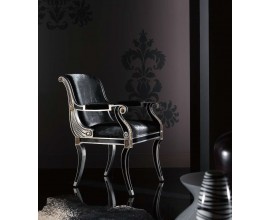 Luxusná masívna stolička s lakťovými opierkami Argento