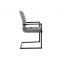 Dizajnová štýlová stolička Oxford s podrúčkami šedá