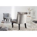 Štýlové retro kreslo Boutique strieborné