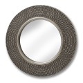 Veľké okrúhle zrkadlo s kovovým rámom 80cm