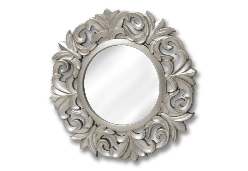 Štýlové veľké okrúhle zrkadlo barokové