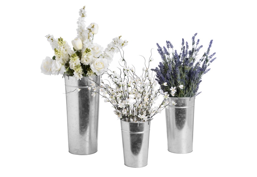 Set troch kovových kochlíkov na kvety 