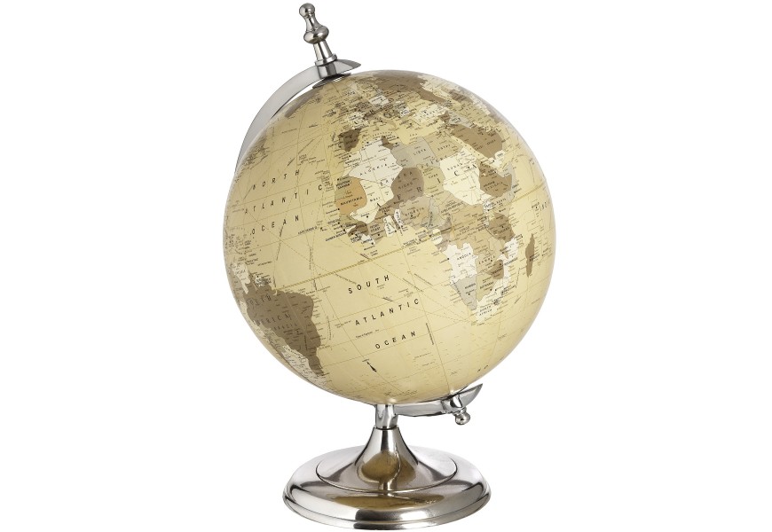 &Scaron;t&yacute;lov&yacute; stolov&yacute; gl&oacute;bus Misy s chromovanou striebornou podstavou 45 cm 