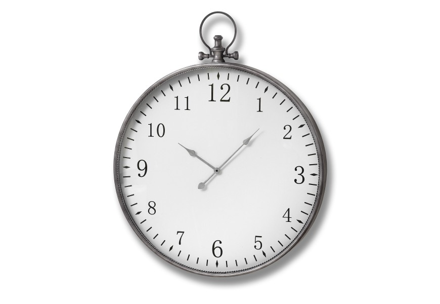 Štýlové strieborné štýlové njástennné hodiny "pocket watch"