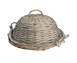 Podnos na tortu z vŕby s podšívkou 