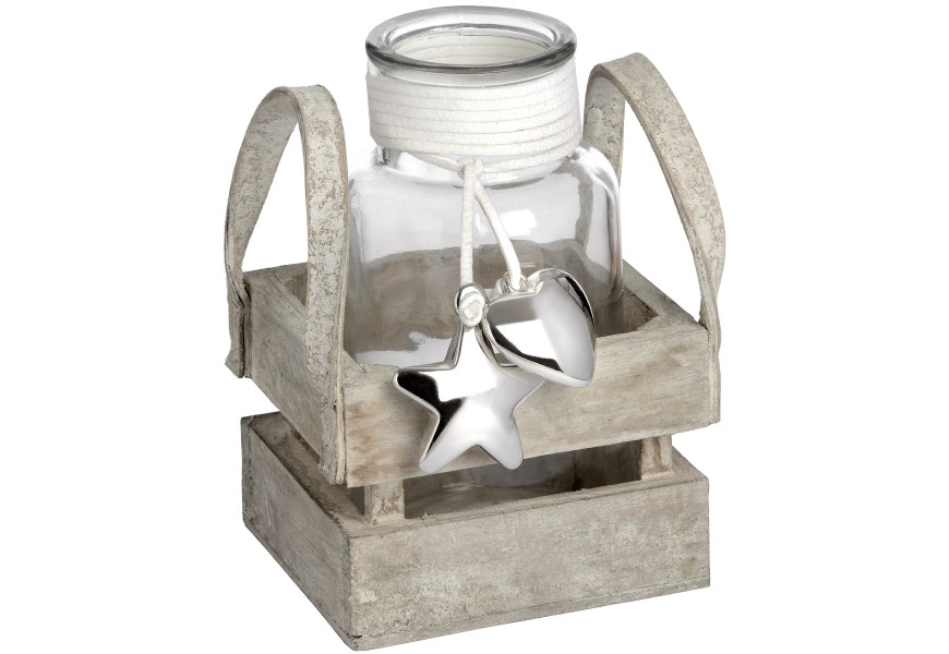 Dizajnov&yacute; sklenen&yacute; poh&aacute;r s detailom srdca a hviezdy 