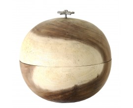 Dizajnová dekorácia drevená guľa