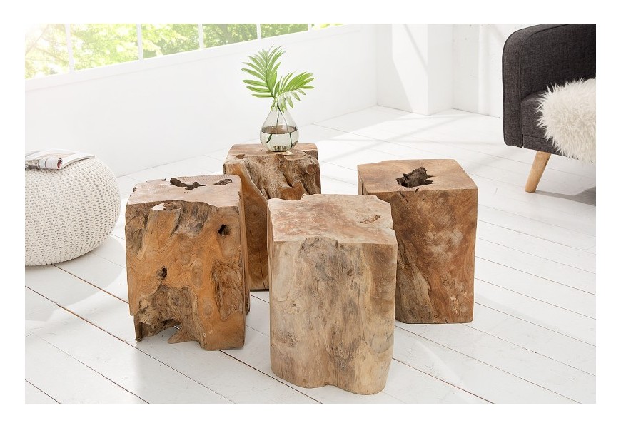 Dizajnový štýlový stolík 45cm drevo (1ks)