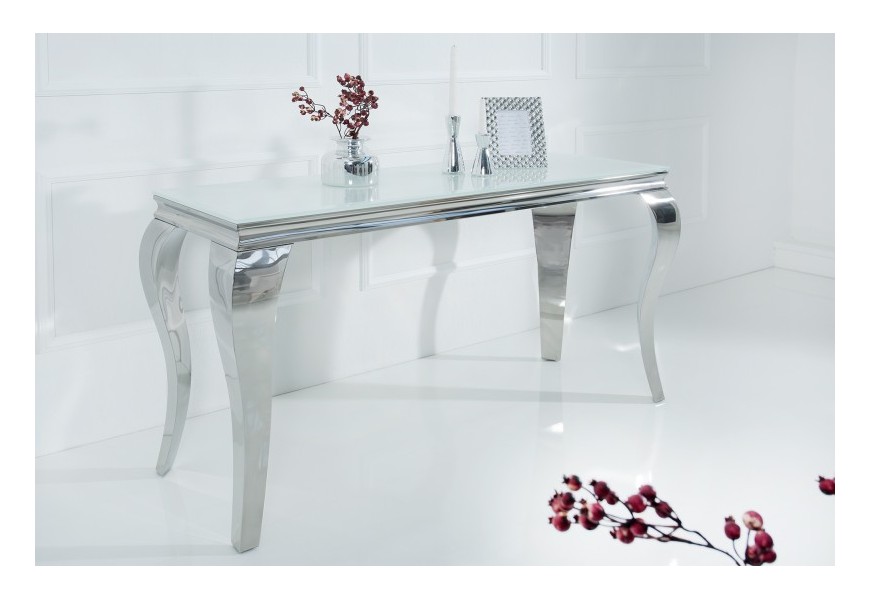 Luxusná konzola Modern Barock 140cm biela