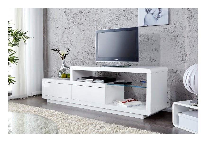 Luxusn&yacute; exkluz&iacute;vny TV stol&iacute;k biely