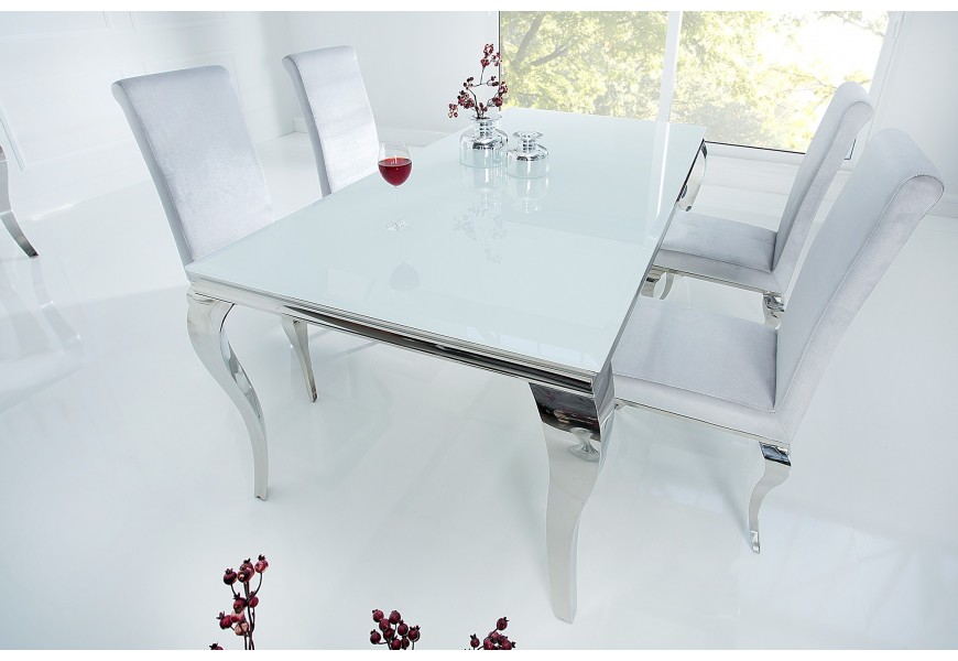 Luxusný jedálenský stôl Modern Barock 180 cm biely