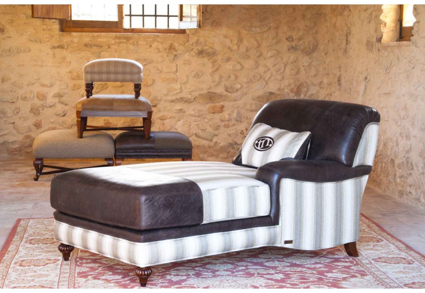 Luxusn&aacute; leňo&scaron;ka kombin&aacute;cia kože a l&aacute;tky Countryside