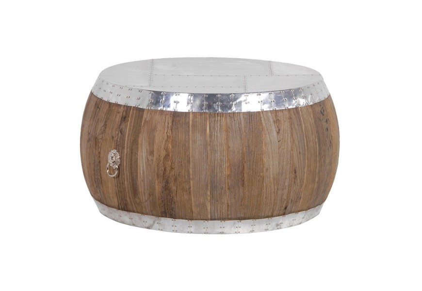 Dizajnov&yacute; industri&aacute;lny konferenčn&yacute; stol&iacute;k drevo a hlin&iacute;k