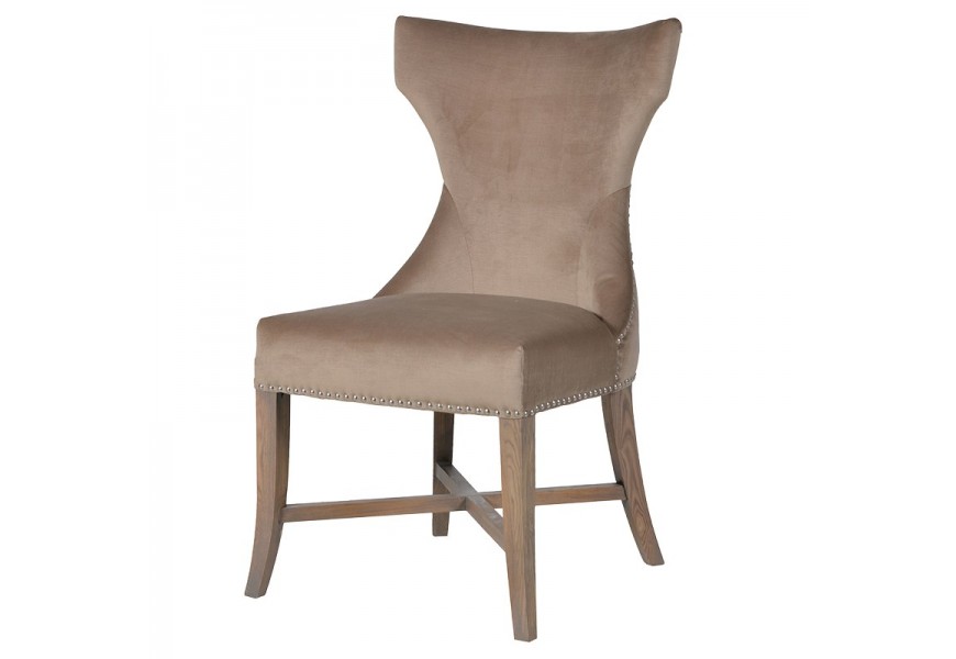 &Scaron;t&yacute;lov&aacute; b&eacute;žov&aacute; jed&aacute;lensk&aacute; stolička so strieborn&yacute;m vyb&iacute;jan&iacute;m