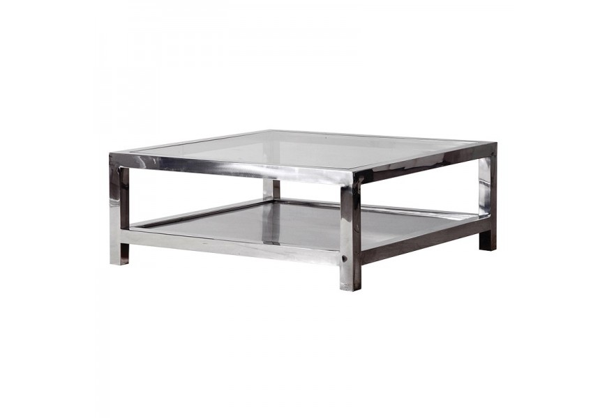 Luxusný konferenčný stolík Cromia z kovu obdĺžnikového tvaru v art-deco štýle