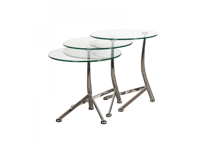 Set troch dizajnov&yacute;ch pr&iacute;ručn&yacute;ch stol&iacute;kov Amelot