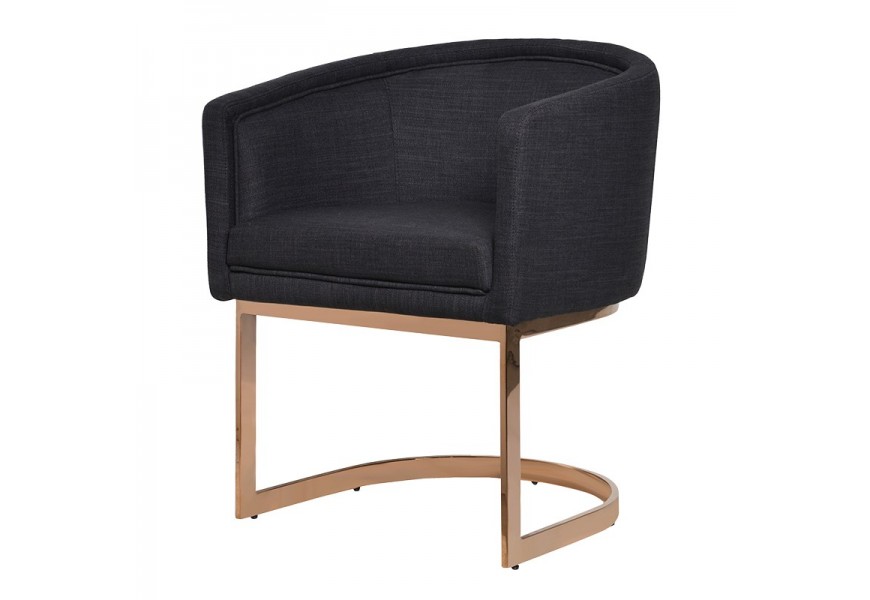 Dizajnov&eacute; jed&aacute;lensk&eacute; kreslo Chinensis - čierna/rose gold