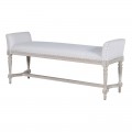 Luxusná čalúnená lavica Elise biela 135cm