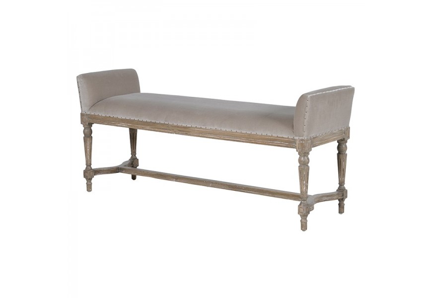 Luxusná čalúnená lavica Elise svetlohnedá 135cm