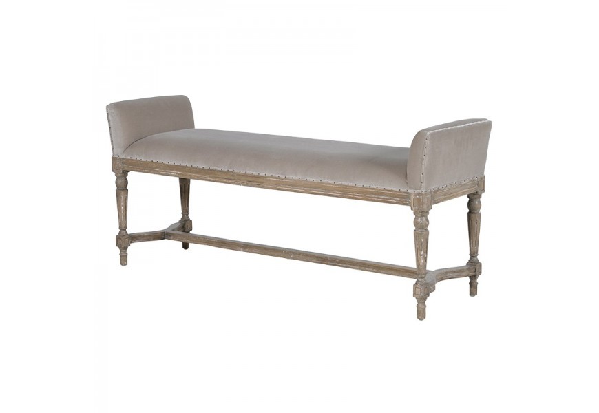 Luxusná čalúnená lavica Elise svetlohnedá 135cm