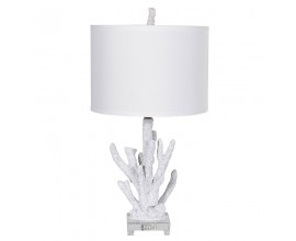 Dizajnová koralová stolová lampa 64cm biela