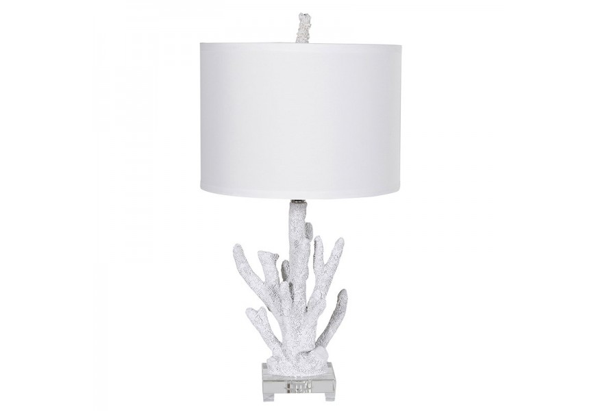Dizajnov&aacute; koralov&aacute; stolov&aacute; lampa 64cm biela