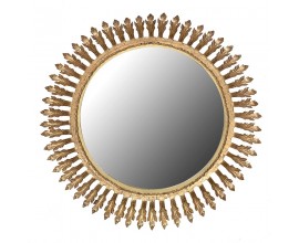 Luxusné okrúhle nástenné zrkadlo v Art-Deco štýle